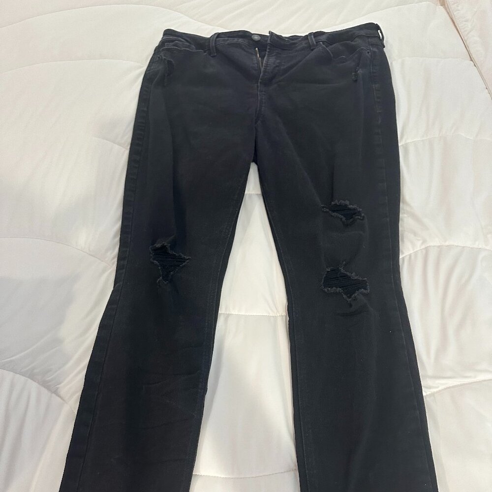Old Navy Black High Rise Rockstar Super-Skinny Jeans Size 14